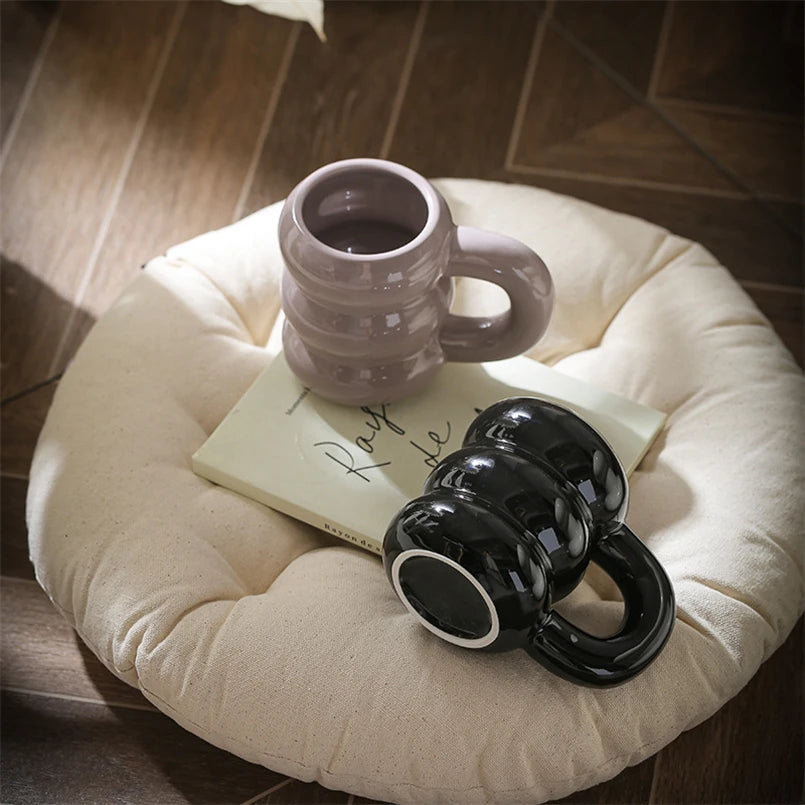 Tasse Beignet Mignonne en Céramique Style Nordique