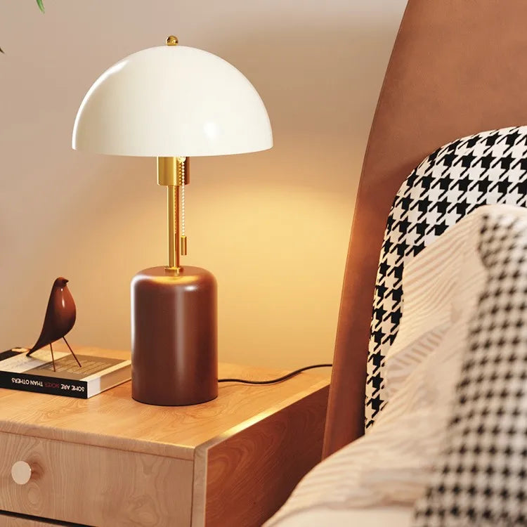 Lampe de Chevet Bois Massif - Style Rétro Asiatique
