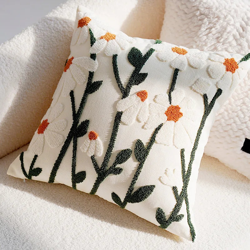 Housse de Coussin Patchwork Multicolore - Style Luxe Léger