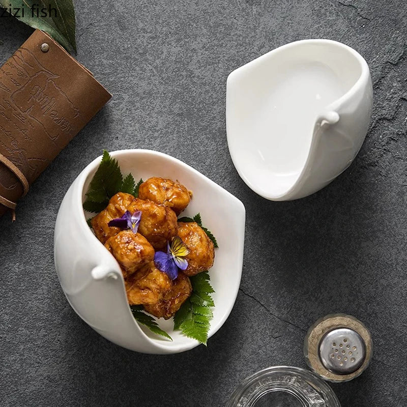 Assiette en Céramique Forme Irrégulière Créative