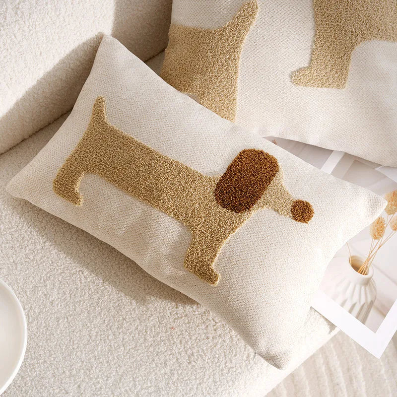 Housse de Coussin Chien Patchwork - Décoration Chambre Enfant