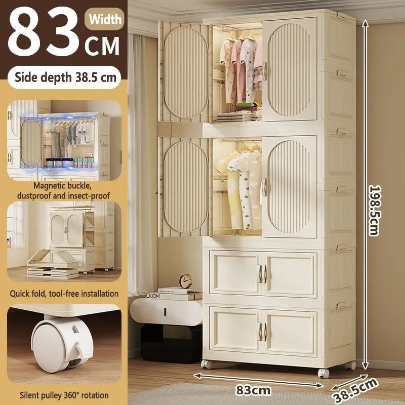 Armoire Pliable Enfant pour Vêtements et Jouets