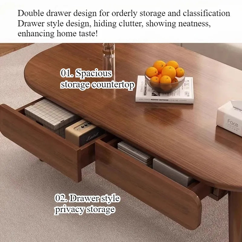 Table Basse Bois Massif - Design Simple et Moderne