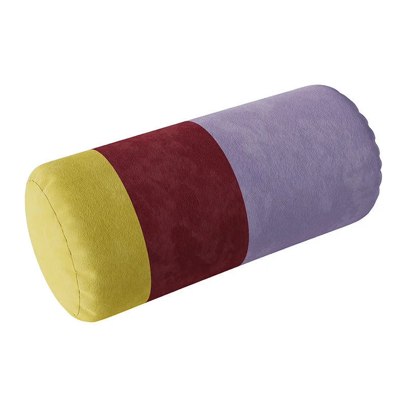 Coussin Cervical Cylindrique en Velours - Support Nuque