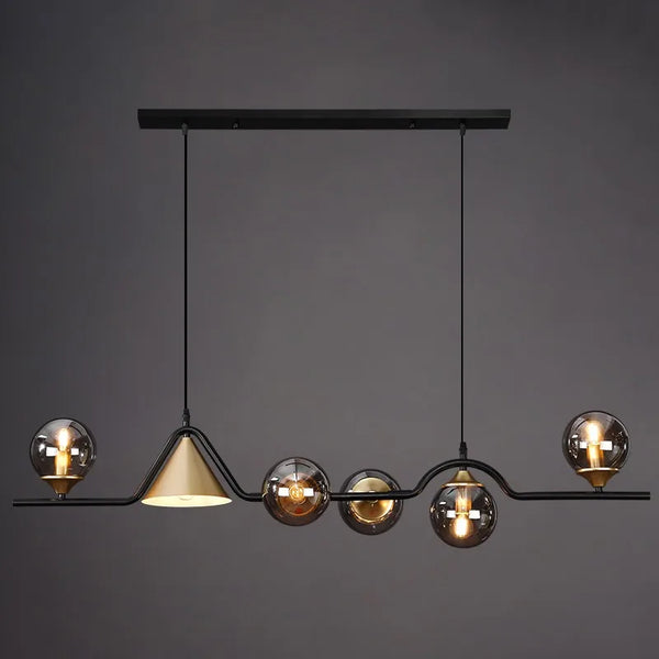 Lustre Suspension Boules de Verre Style Nordique
