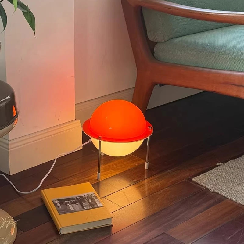 Lampe de Table Bauhaus Orange en Acrylique - LED USB