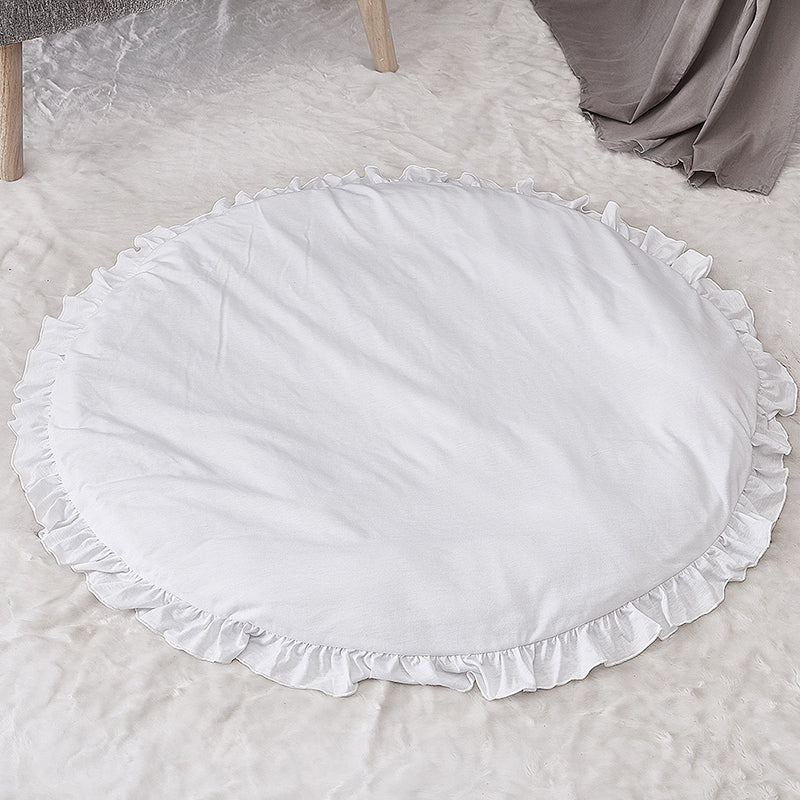Tapis d'Éveil Rond Dentelle en Coton