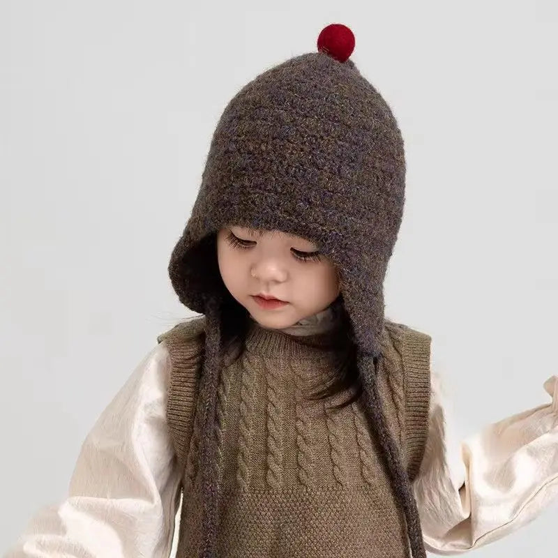 Bonnet Bébé à Pompon Cache-Oreilles
