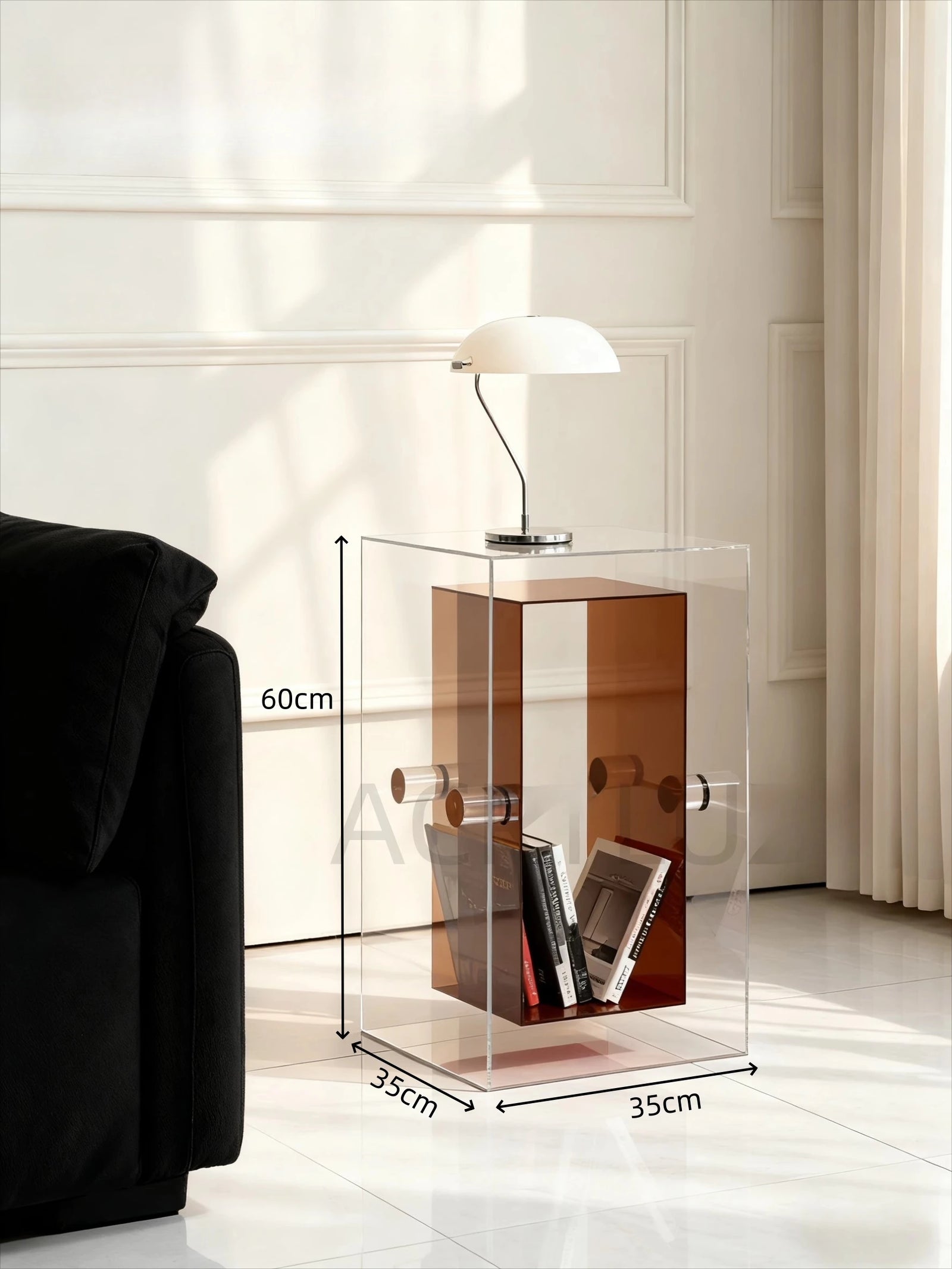 Table d'Appoint en Acrylique - Design Minimaliste