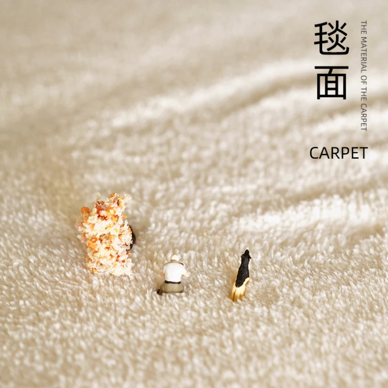 Tapis Style Japonais Minimaliste Peluche Douce Antidérapant