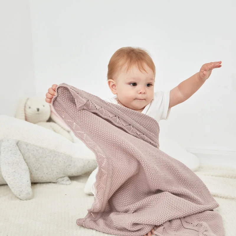 Couverture Bébé Tricotée Style Nordique