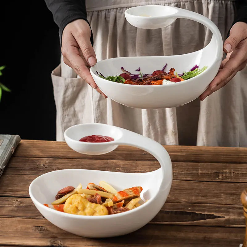 Assiette en Céramique Design Créatif pour Dim Sum et Sushi