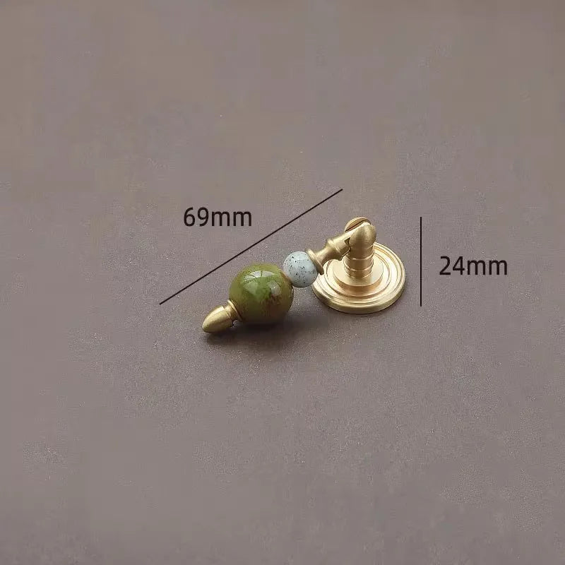 Crystal & Brass Drawer Knob – Polished Hardware