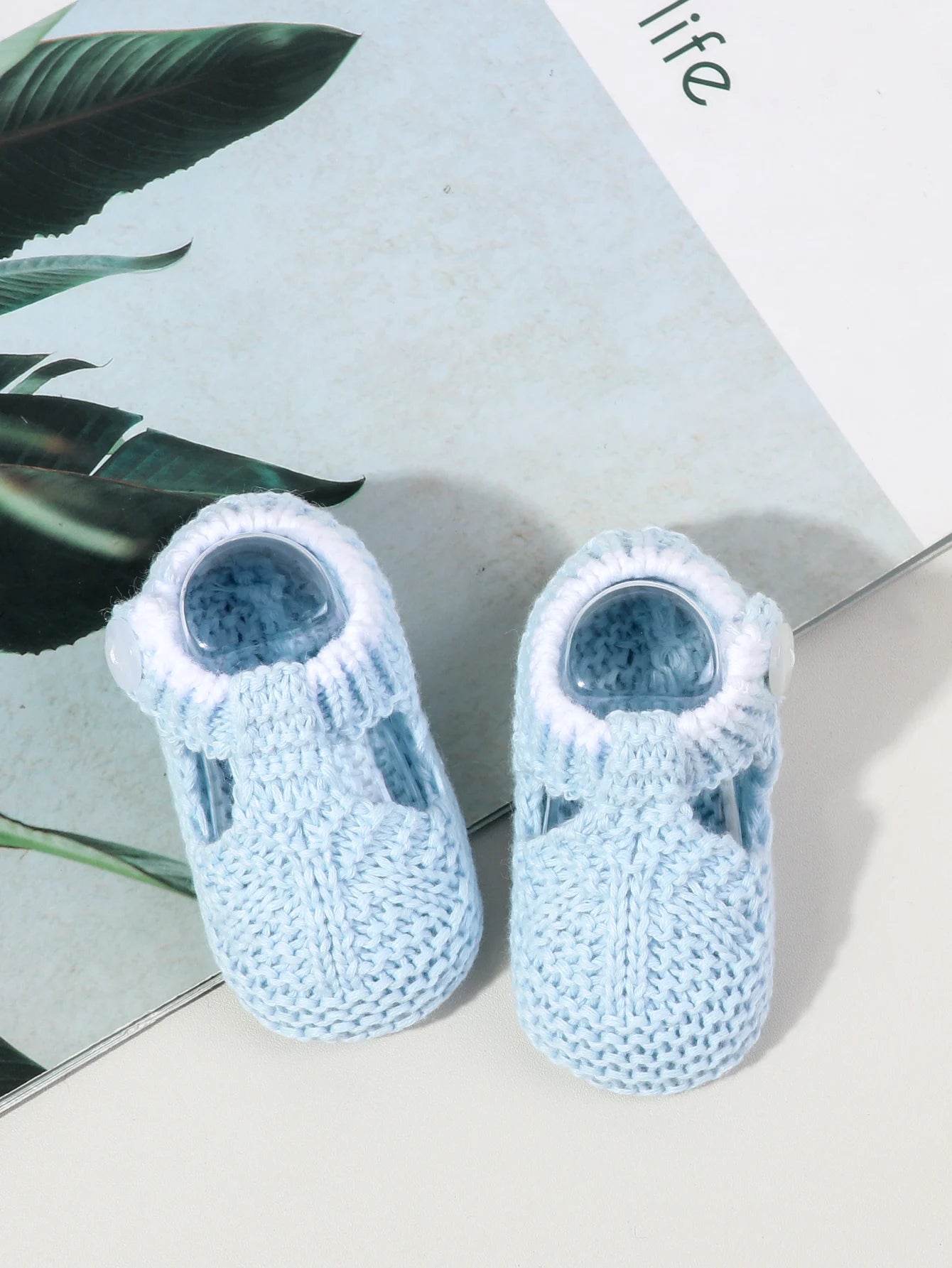 Chaussons Bébé Tricotés Motif Cartoon 0-3 Mois