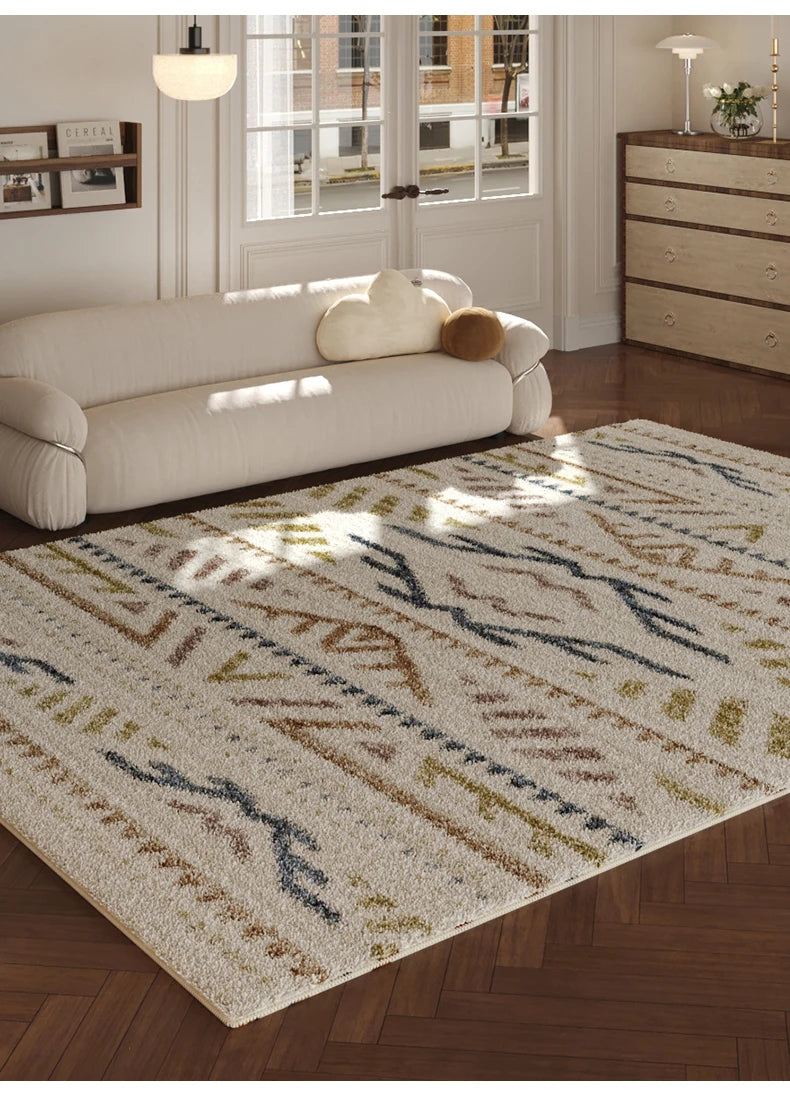 Tapis Chaud Rétro Antidérapant Lavable Salon