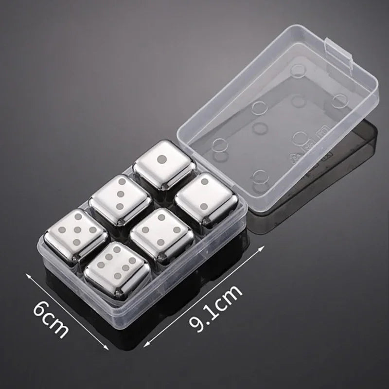 Pierres à Whisky Réutilisables en Acier Inoxydable