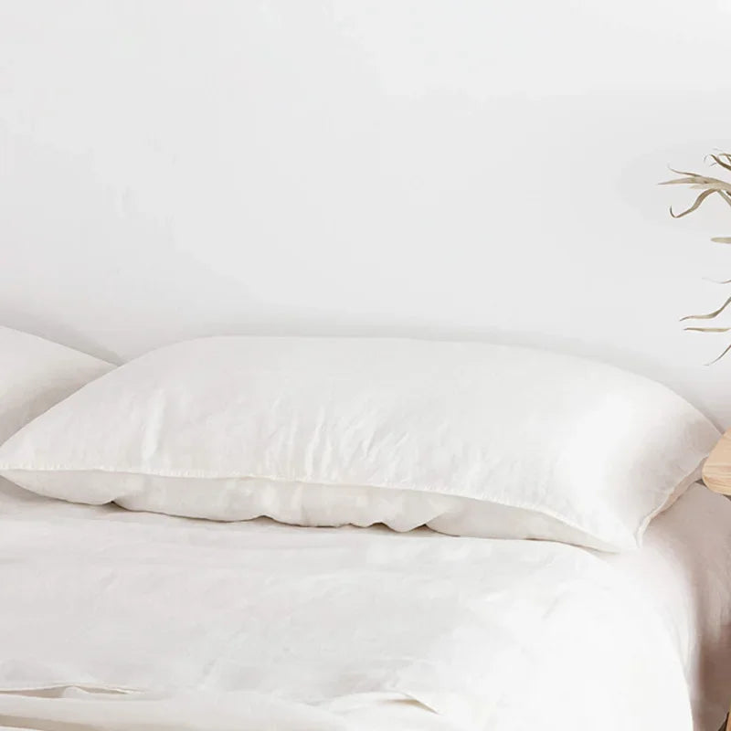Housse de Coussin Lin Pur Format Enveloppe Coloris Uni