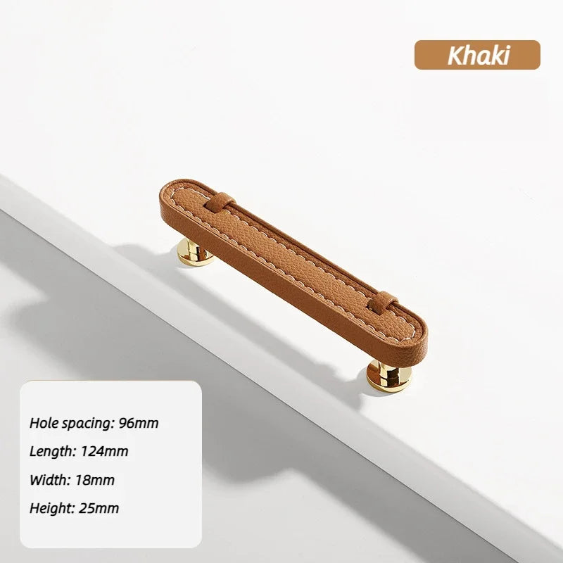 Poignée de Meuble Cuir pour Armoire de Cuisine et Garde-Robe