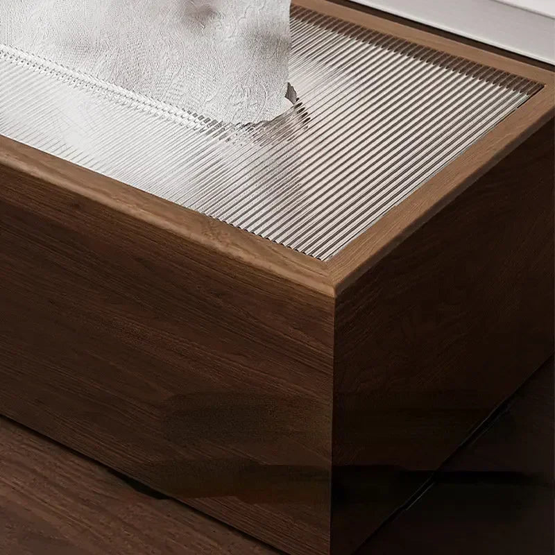 Boîte à Mouchoirs en Bois de Noyer - Design Artisanal