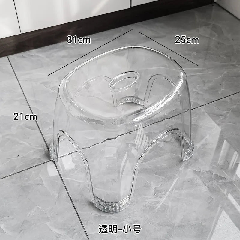 Acrylic Shower Stool – Transparent Non-Slip Seat