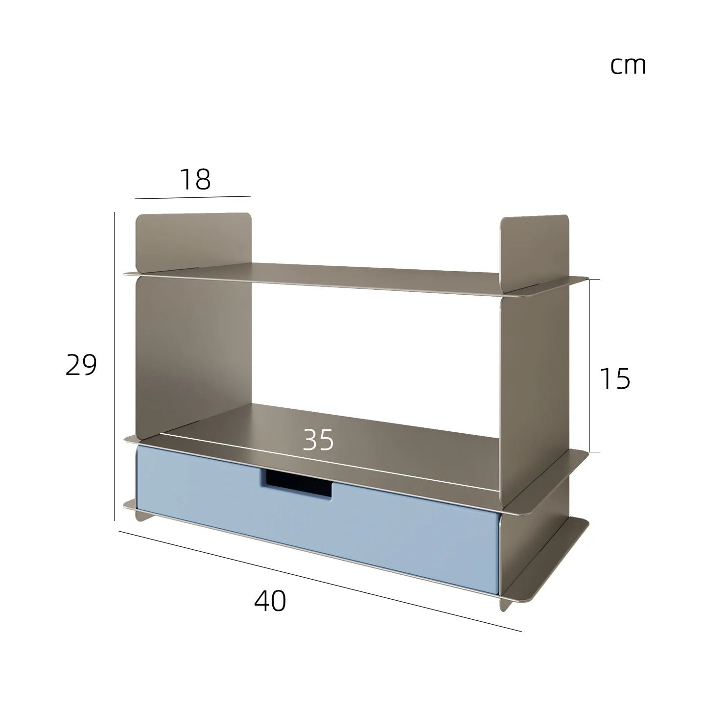 Bauhaus Storage Shelf – Minimalist Display & Perfume Rack, 40x29x18cm