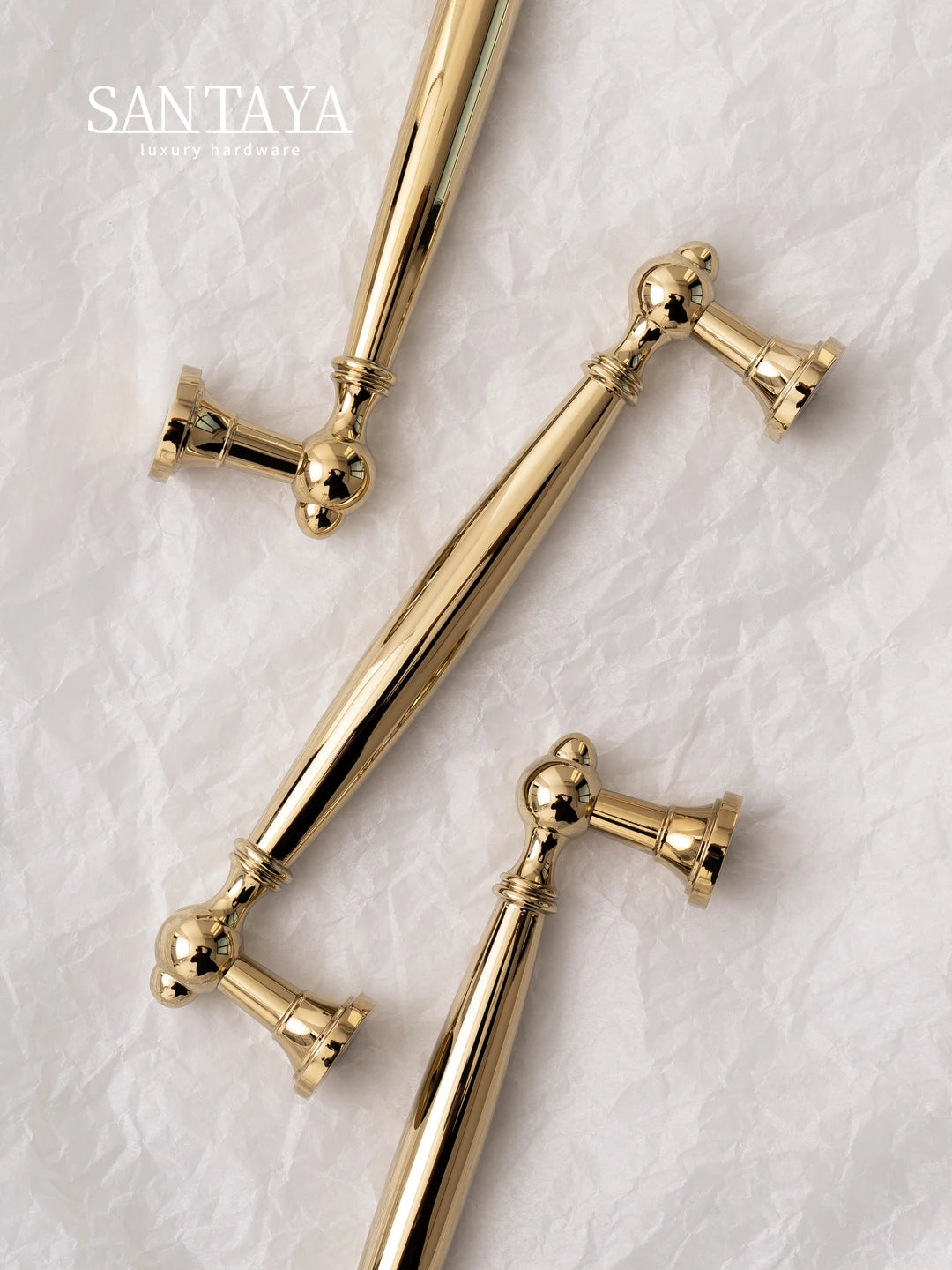 Solid Brass Handle – PVD Gold Drawer Pull