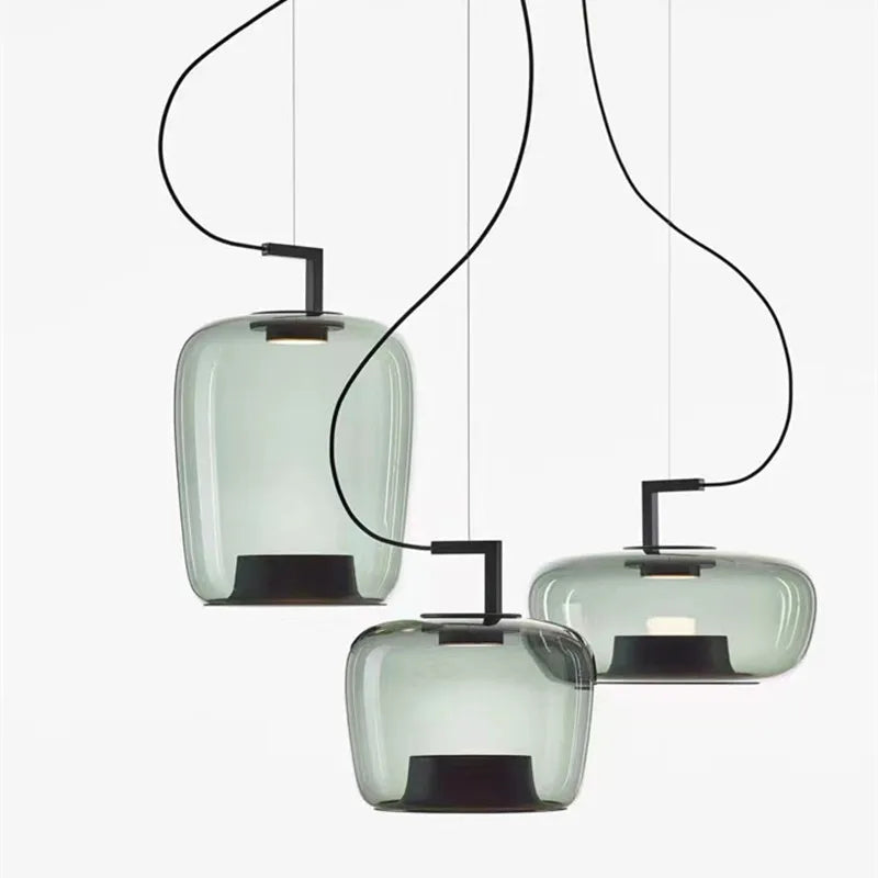 Suspension en Verre Design Moderne pour Salon