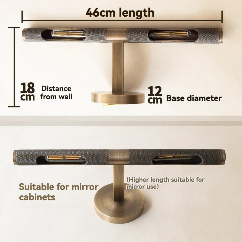 Copper Mirror Front Light – Nordic Bathroom Wall Lamp