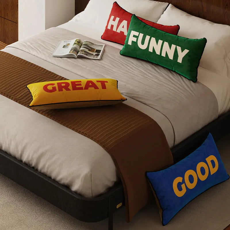 Striped Velvet Cushion Cover – Rectangle Throw Pillowcase, 30x70cm