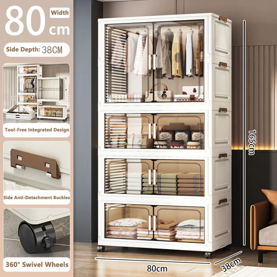 Meuble de Rangement Multi-Niveaux Sans Montage