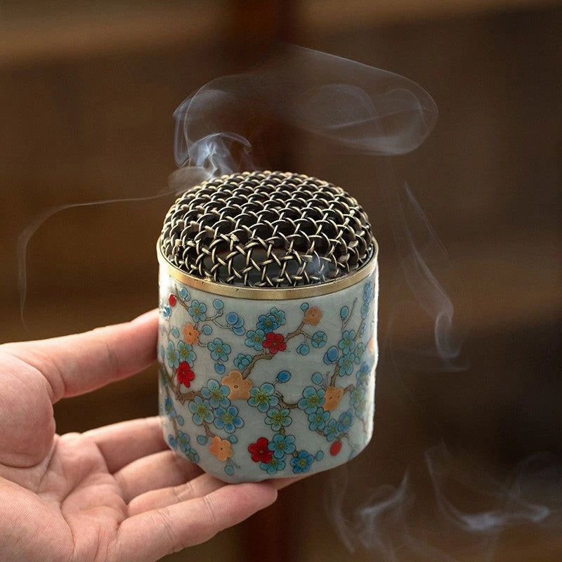 Brûle-Encens en Céramique Style Ru - Diffuseur d'Arômes