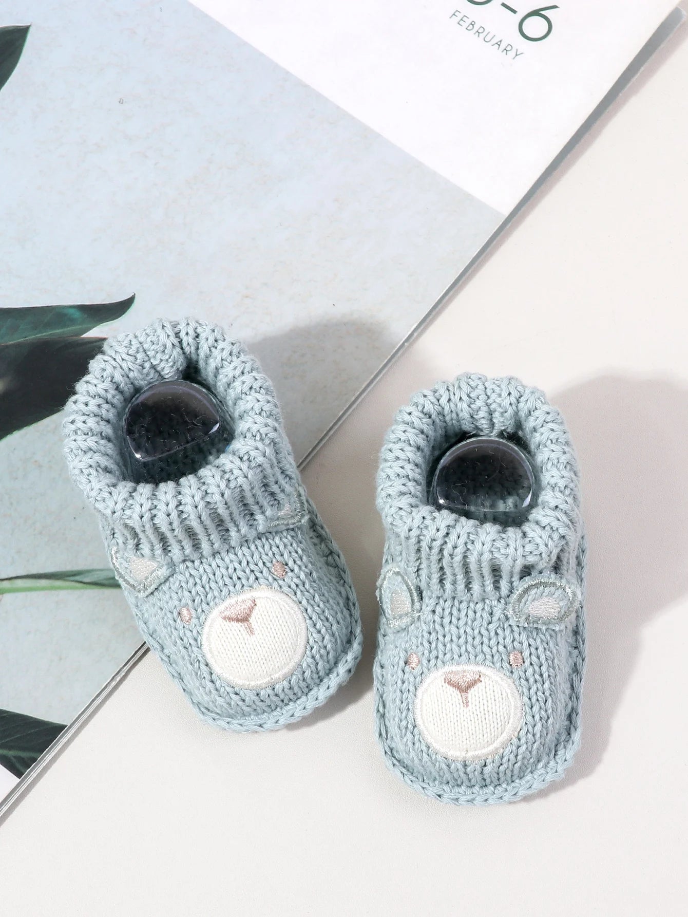 Chaussons Bébé Tricotés Motif Cartoon 0-3 Mois