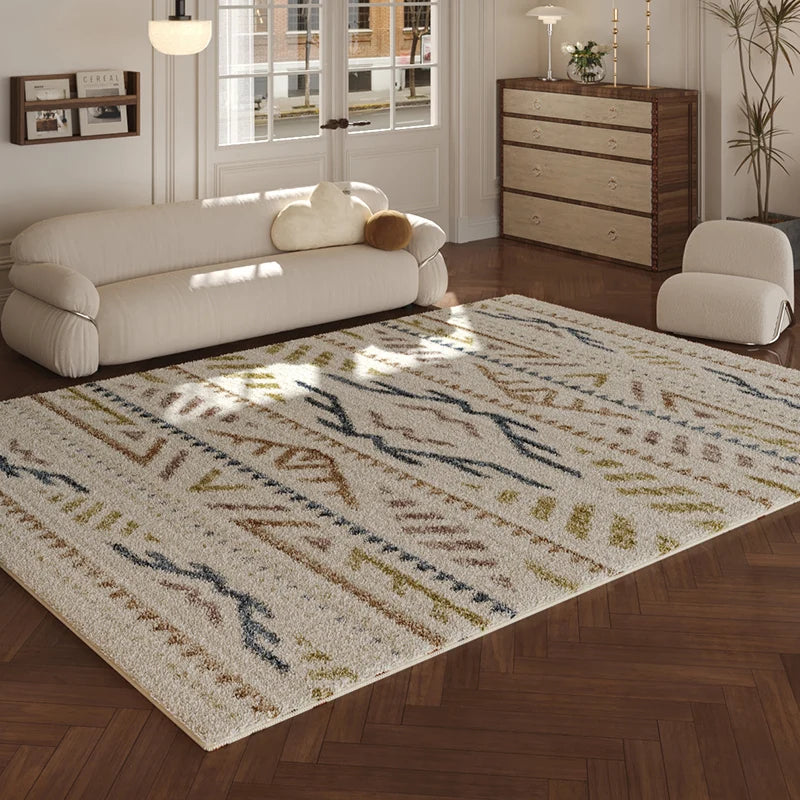 Tapis Chaud Rétro Antidérapant Lavable Salon