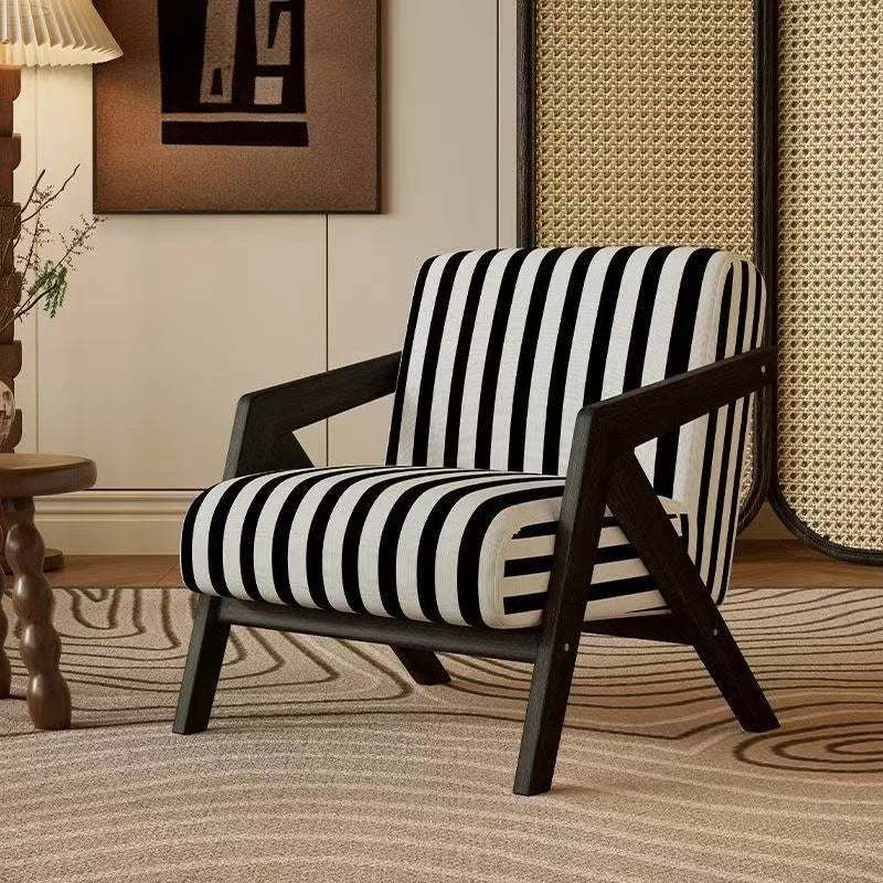 Fauteuil en Bois Rembourré - Assise Confortable