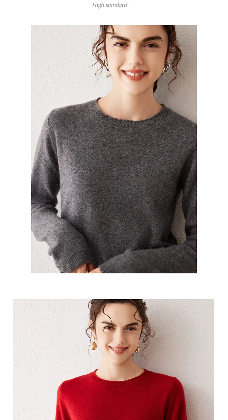 Pull Femme 100% Cachemire Basique