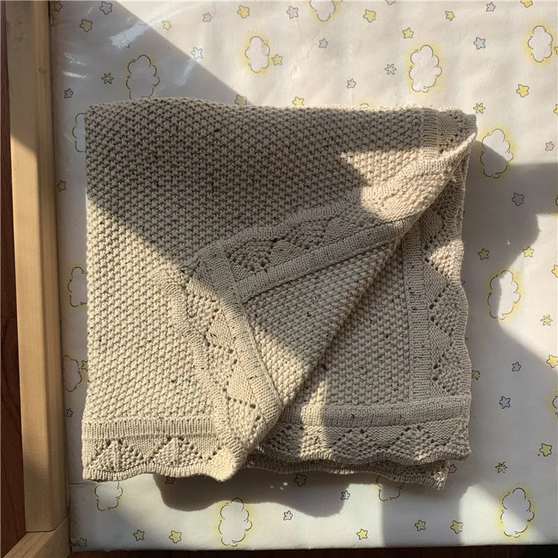 Couverture Bébé Tricotée Style Nordique