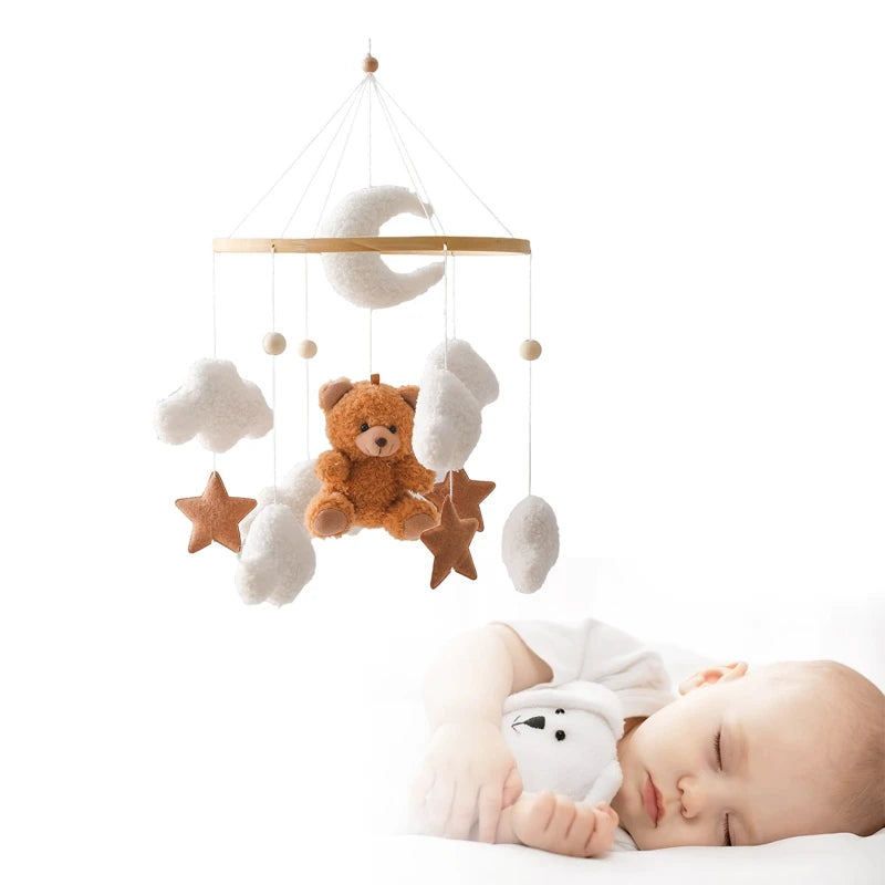 Mobile Musical en Bois pour Lit Bébé