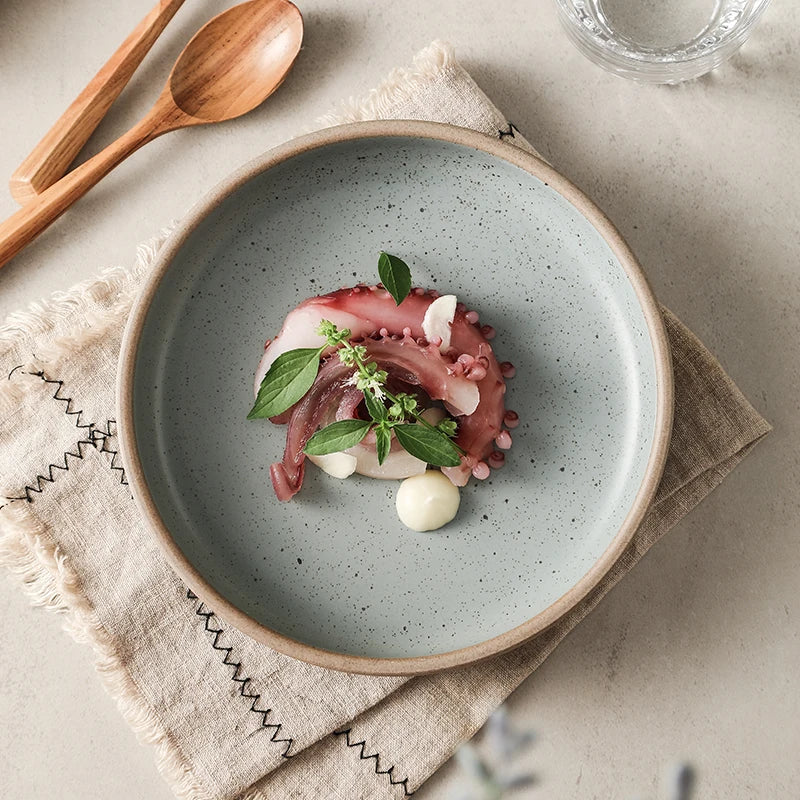 Japanese Deep Plate – Rustic Ceramic Dish