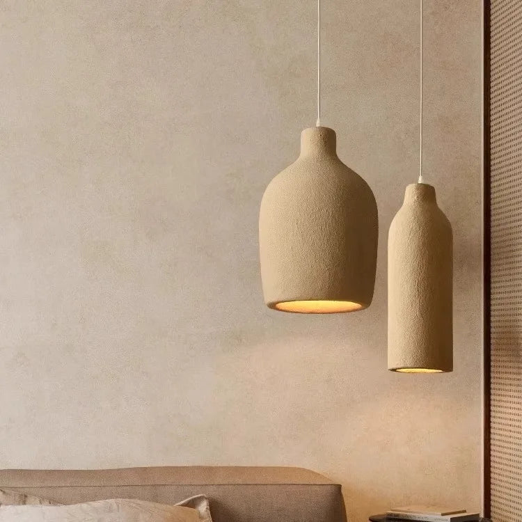 Suspension Wabi-Sabi Style Japonais - Luminaire Artisanal