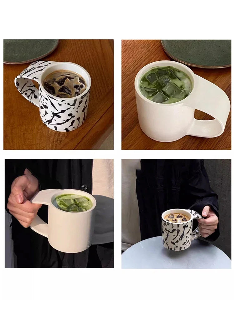 Tasse en Céramique Mouchetée Style Rétro