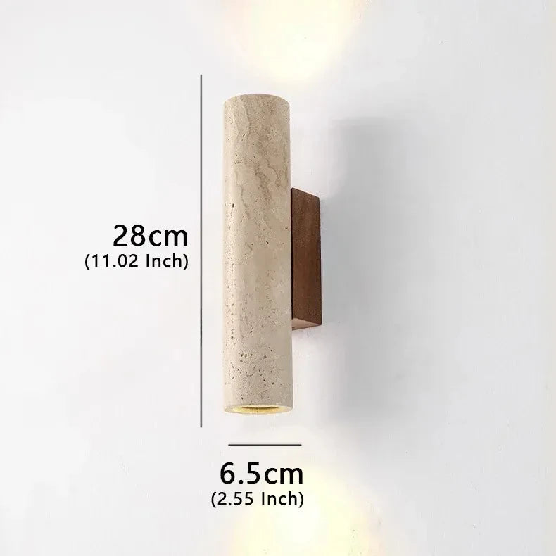 Applique Murale Marbre Jaune LED Style Wabi-Sabi Escalier