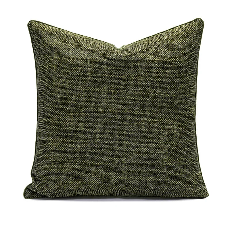 Housse de Coussin Ronde Vert Sauge - Style Minimaliste