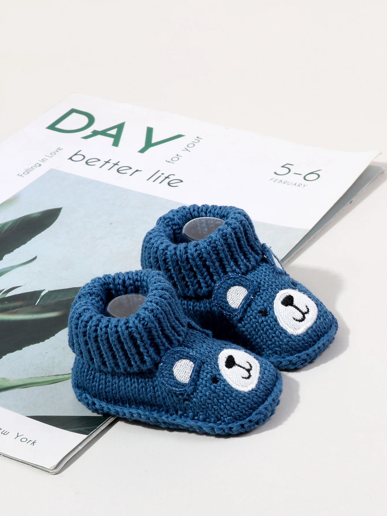 Chaussons Bébé Tricotés Motif Cartoon 0-3 Mois