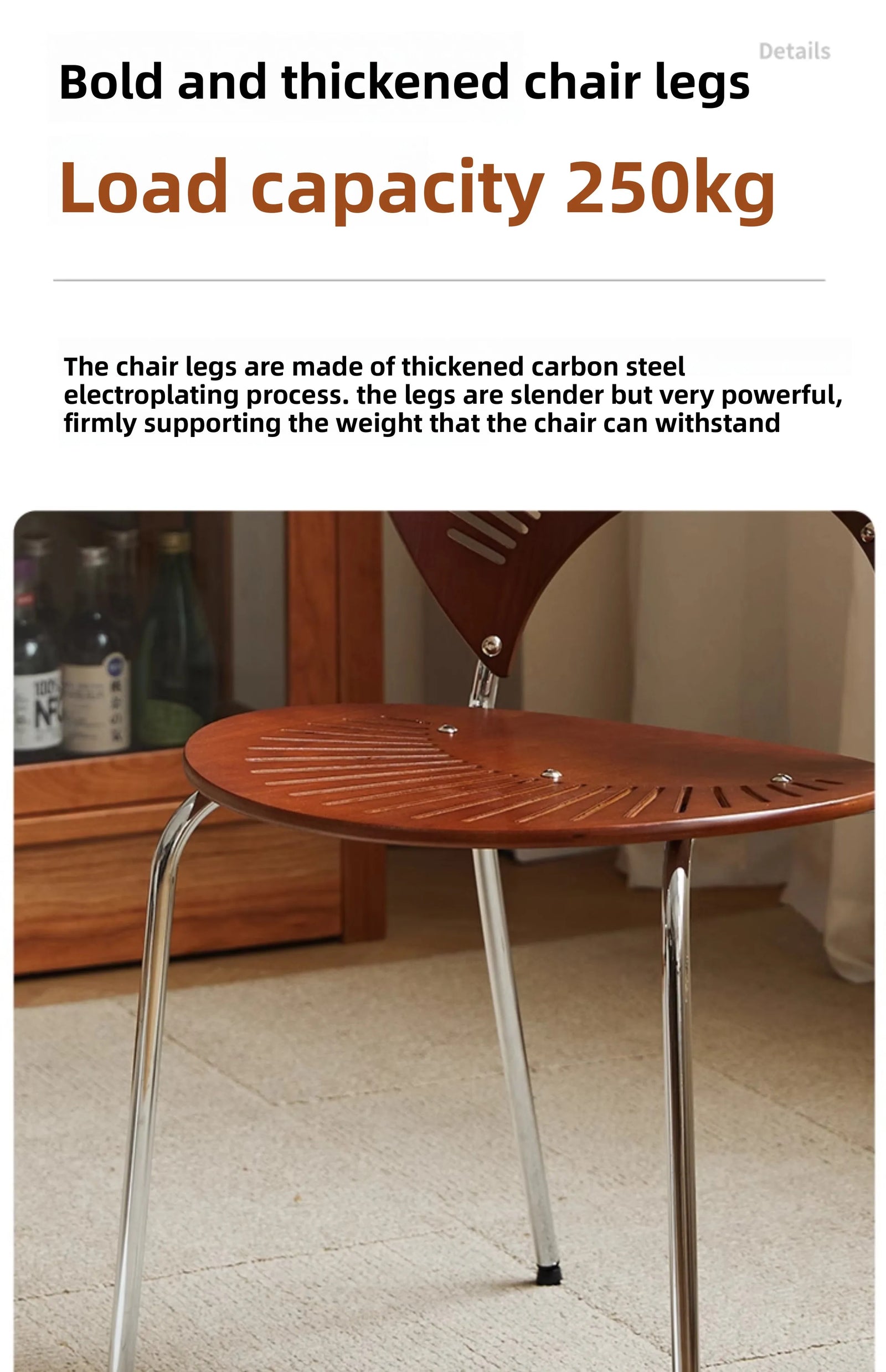 Chaise de Salle à Manger en Acier Inoxydable