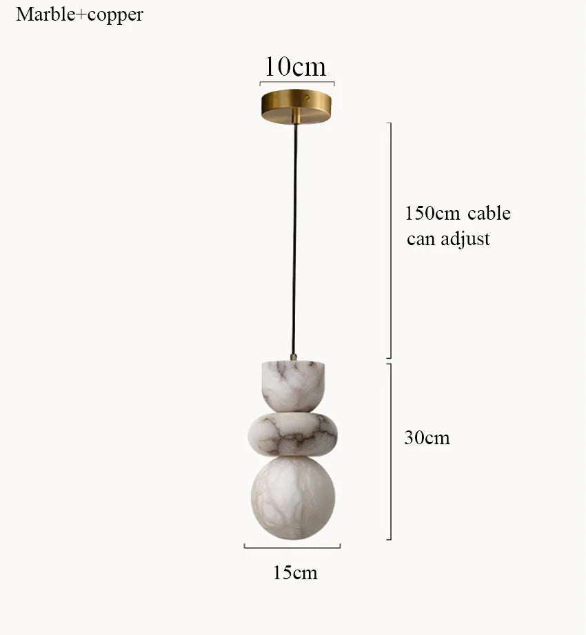 Suspension en Marbre Espagnol - Veinage Naturel Luxueux