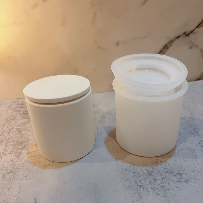 Moule en Silicone pour Béton et Bougies - Forme Cylindrique