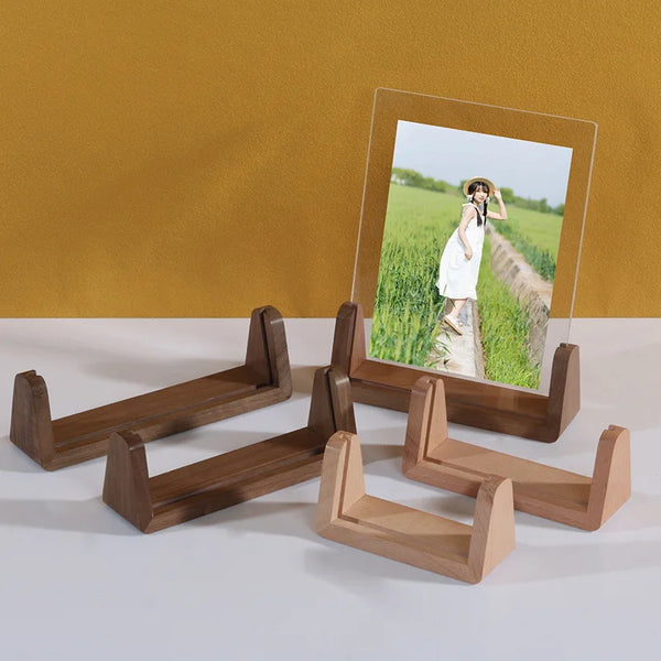 Cadre Photo Acrylique en Bois - Forme U Transparente