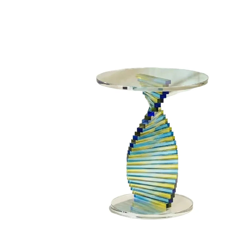 Table d'Appoint Ronde Transparente - Style Nordique