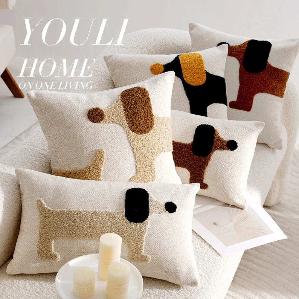 Housse de Coussin Chien Patchwork - Décoration Chambre Enfant