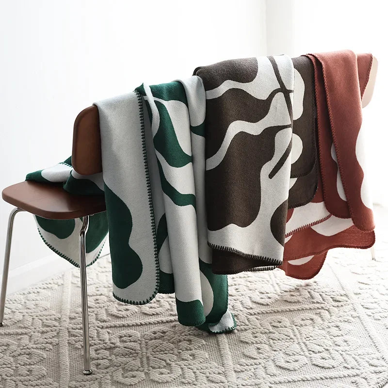 Plaid Jacquard Imitation Cachemire - Style Médiéval Nordique